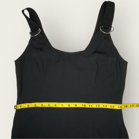 NWT | A.L.C. | Sander Buckle Strap Midi Dress | Black | Size 12 - Picture 14 of 16